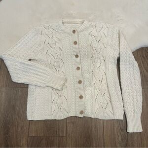 Vintage Ivory Cotton Cardigan